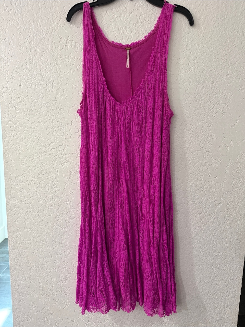 Free People Fuchsia Lace Swing Dress